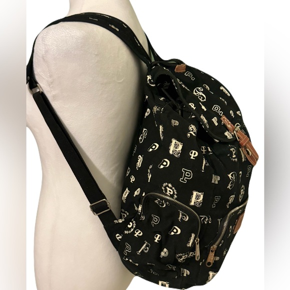 PINK Victoria's Secret Black Backpack with Tan Details - Picture 5 of 9